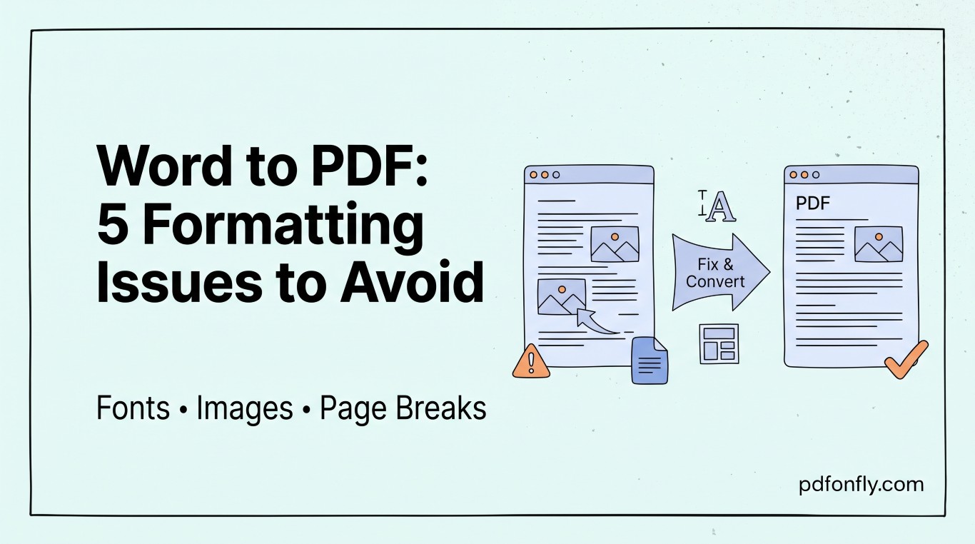 Common Word to PDF formatting issues