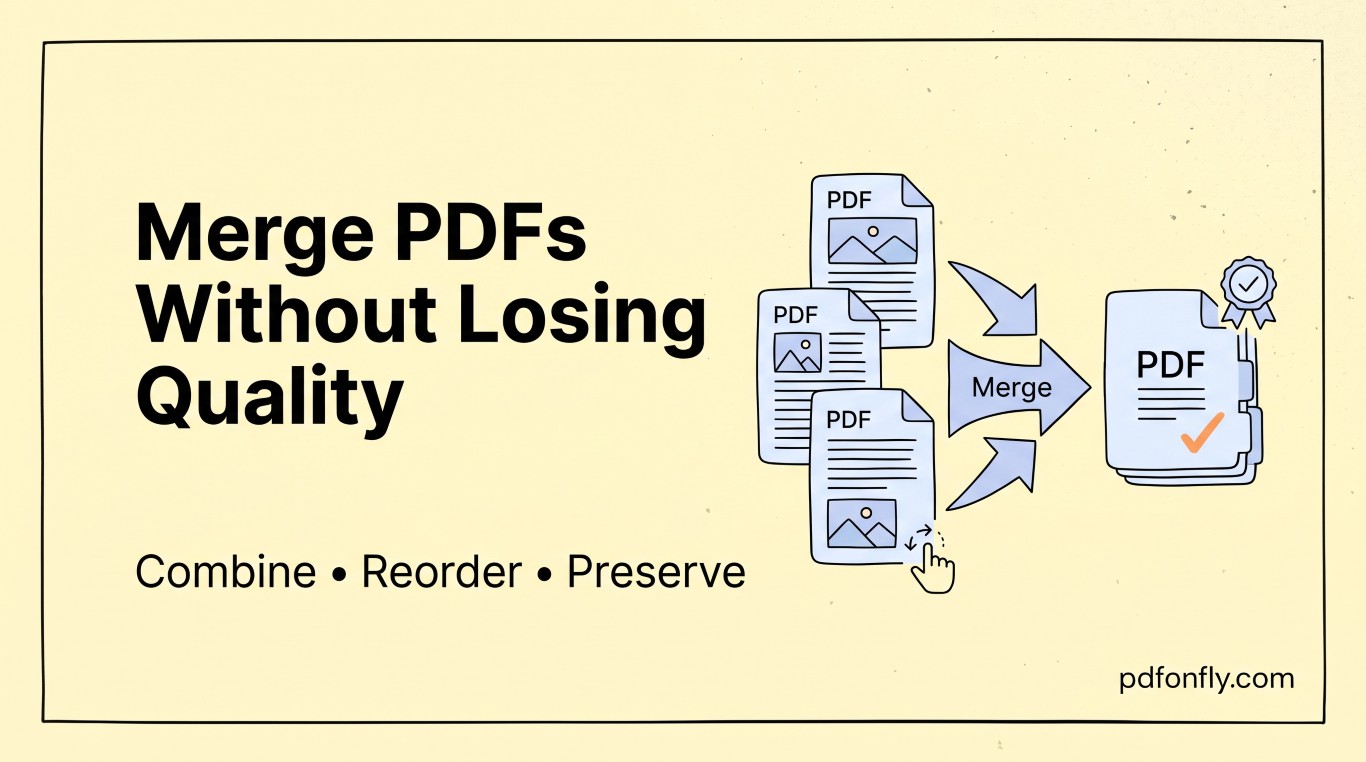 Merge PDF files without losing quality