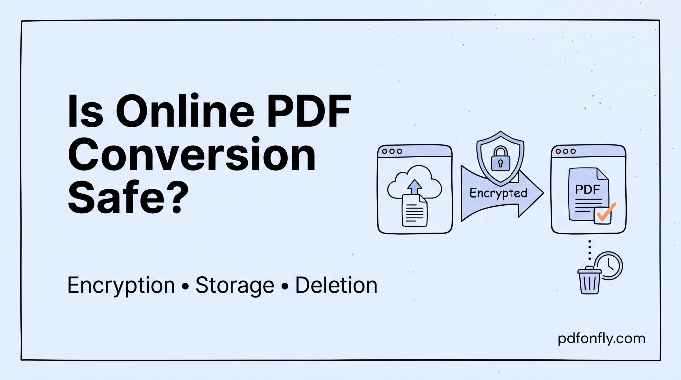 Online PDF conversion security workflow