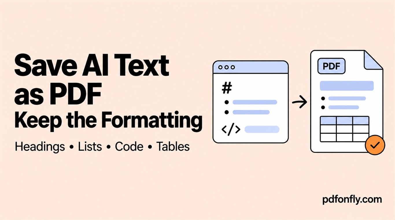 Save AI text as PDF while preserving Markdown formatting