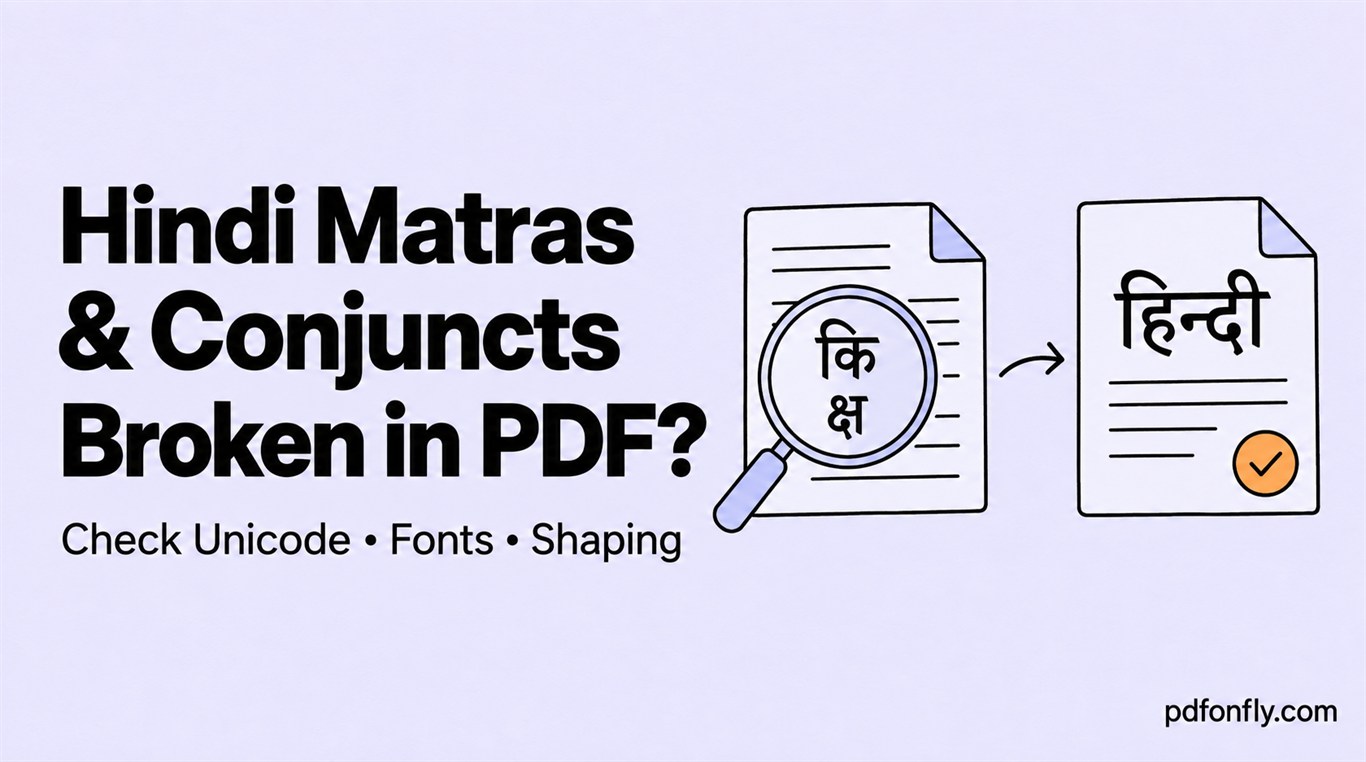 Fix Hindi matras and conjuncts in PDF documents